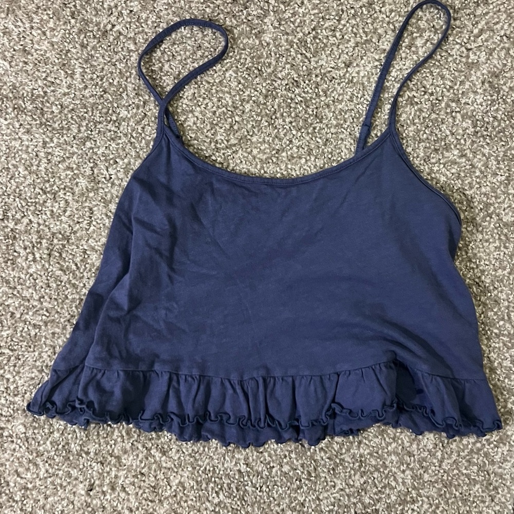 Navy Blue Women's Spaghetti Strap Top